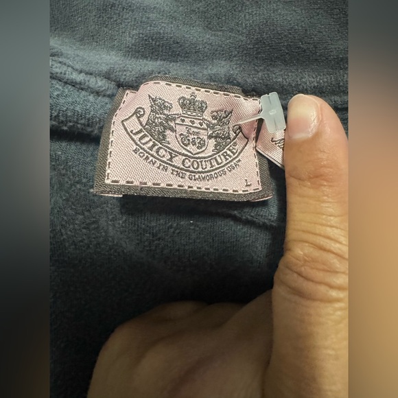 Juicy Couture dark grey  Velvet Zip-Up Track Jacket - Picture 3 of 3